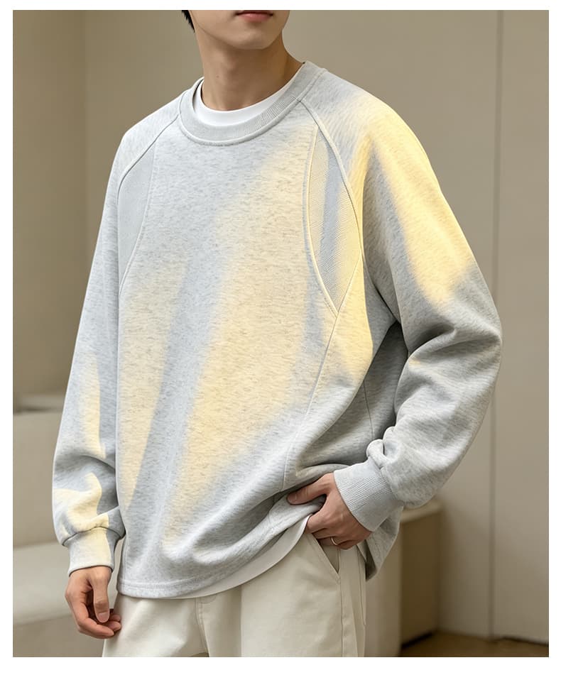 가을 겨울철 새로운 남성 후드티 후아 면 루즈핏 라운드 넥 단색 패션 트렌드 다용도 미니멀리즘 소년 후드티 상세 이미지 24