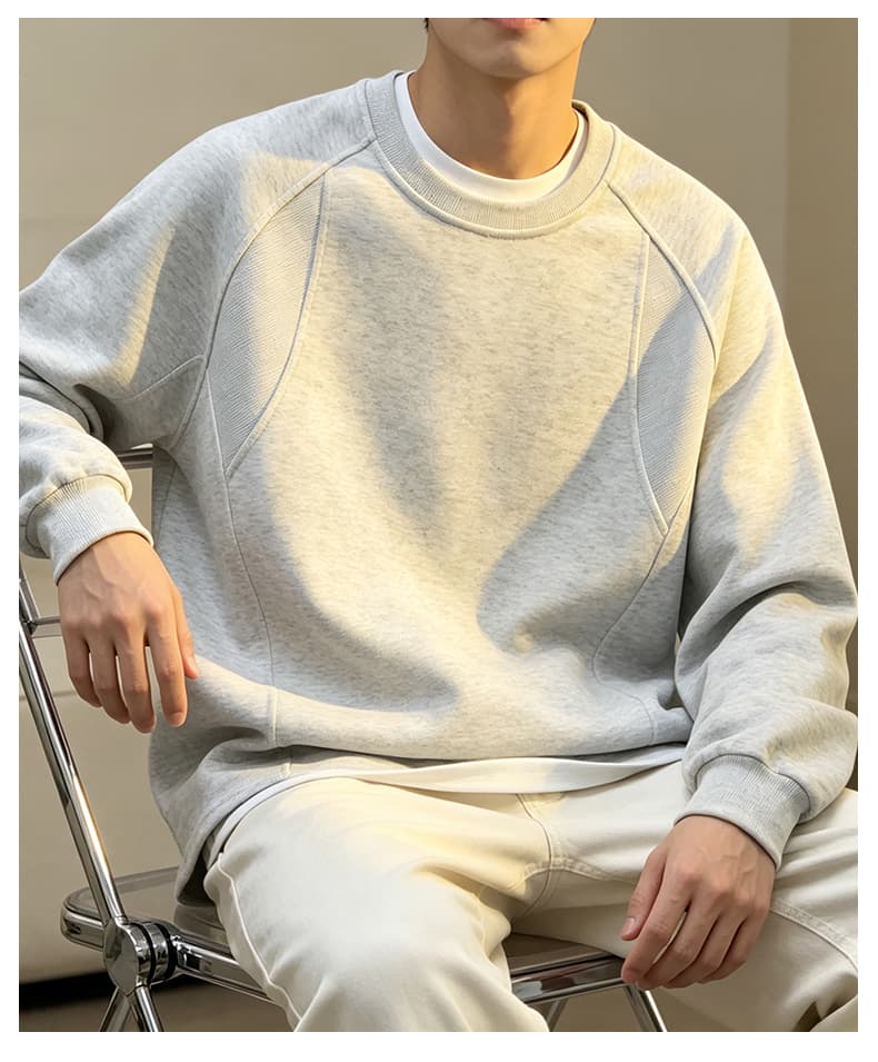 가을 겨울철 새로운 남성 후드티 후아 면 루즈핏 라운드 넥 단색 패션 트렌드 다용도 미니멀리즘 소년 후드티 상세 이미지 25
