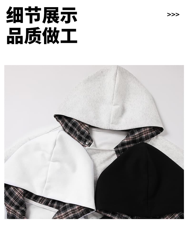 가을 겨울철 새로운 남성 후드티 후아 면 오픈 가디건 후드티 남자 배색 후드 재킷 패션 트렌드 다용도 재킷 상세 이미지 27