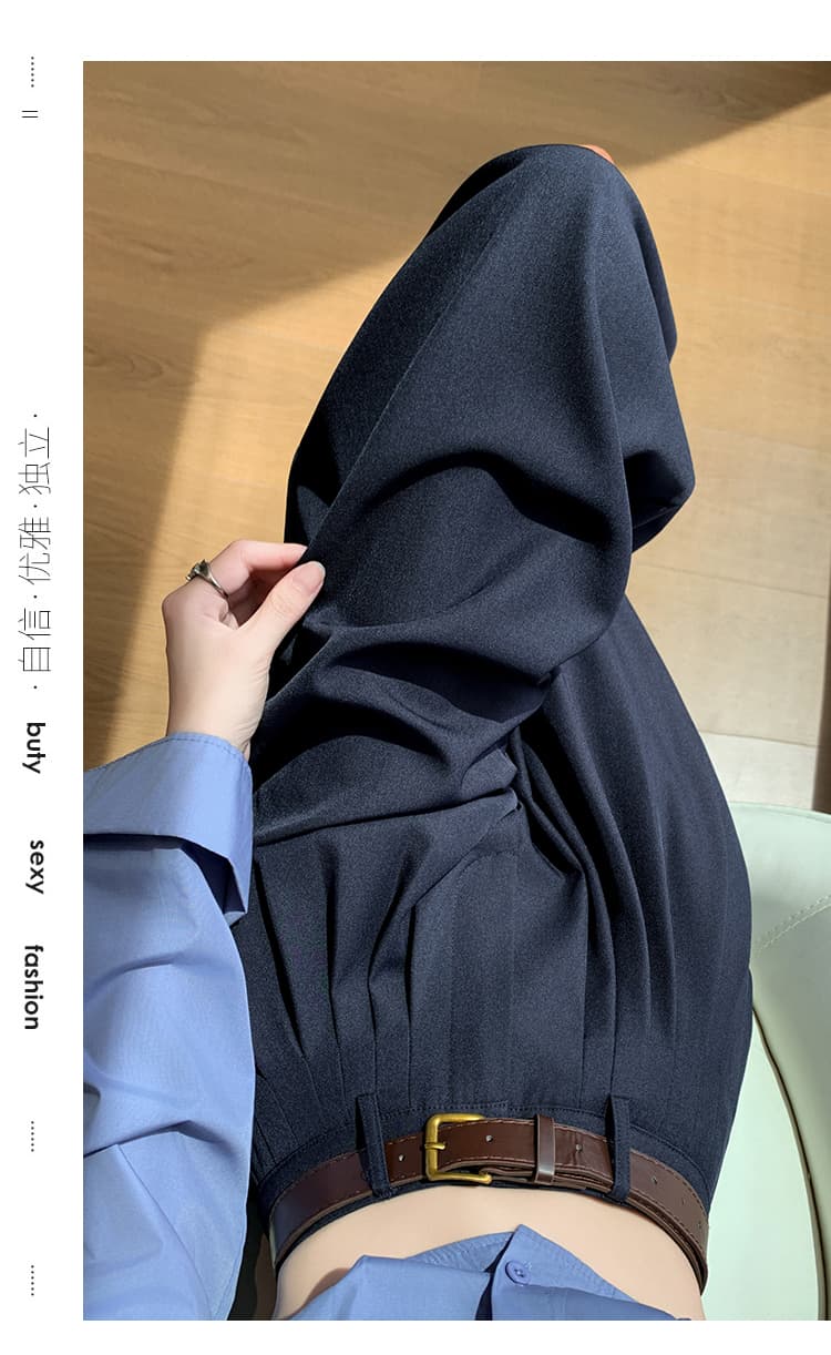 실사 정장 하렘 바지 여성 2026 가을 새로운 하이웨이스트 슬림해 보이는 가을 센스 루즈핏 조거 랜턴 캐주얼 긴 바지 상세 이미지 62