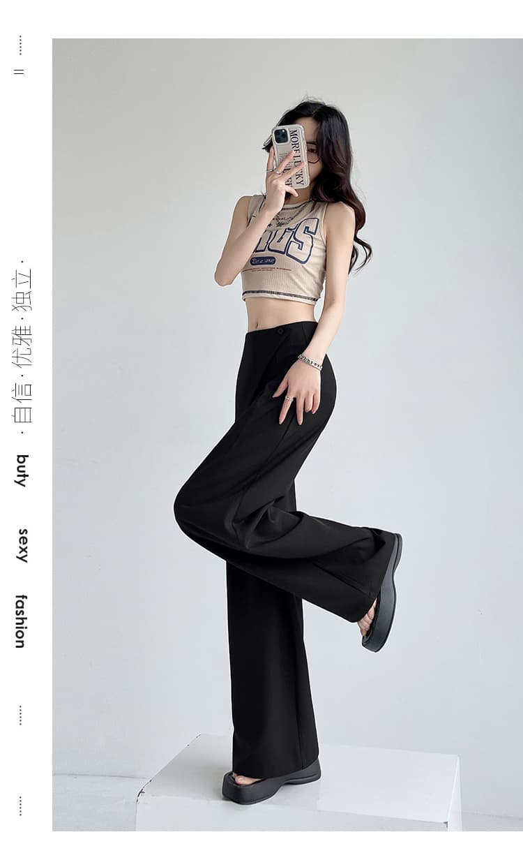 실사 오래된 돈 바람 방귀 커튼 정장 와이드 레깅스 바지 2026 가을 새로운 하이웨이스트 슬림해 보이는 캐주얼 스트레이트 바닥 청소 바지 상세 이미지 67