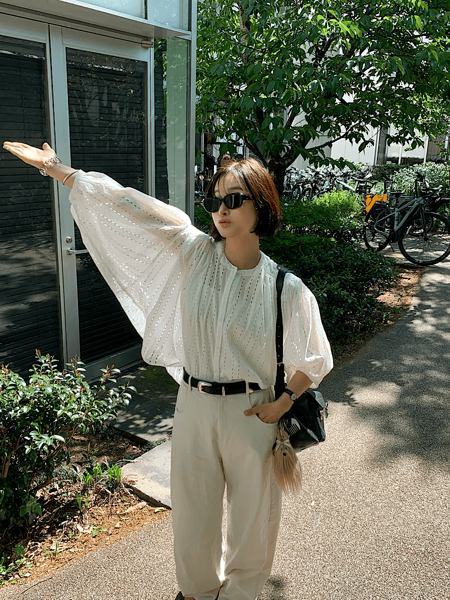 있음 밖으로 한국 스타일 패션 품격 다용도 실 빈 셔츠 여성 상세 이미지 4