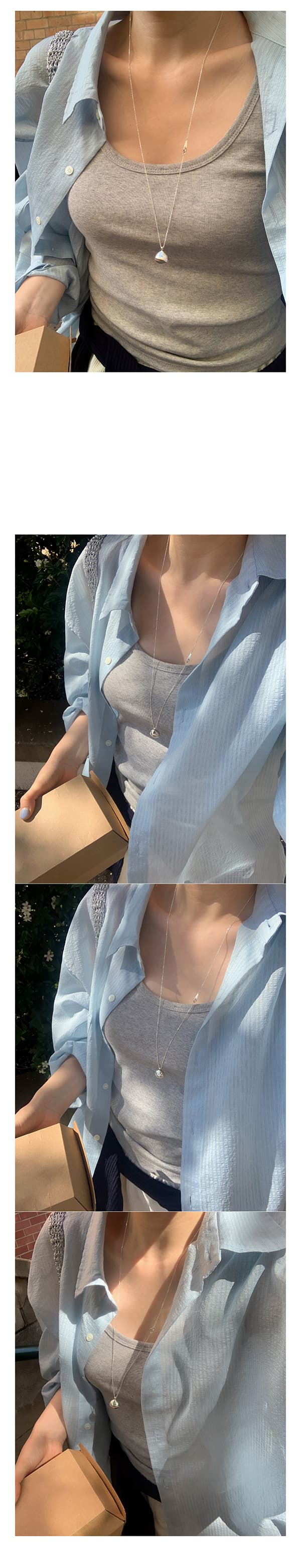 있음 밖으로 한국 스타일 느긋한 바람 스트라이프 마이크로 ~을 통해 얇은 스타일 자외선 차단 통기성 편안함 루즈핏 캐주얼 맨위 셔츠 상세 이미지 25