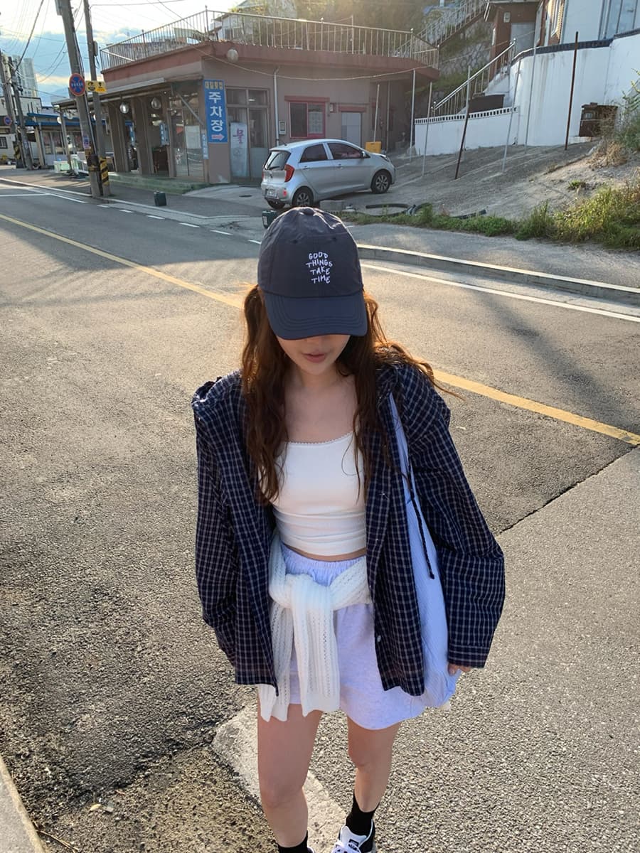 있음 밖으로 한국 스타일 레트로 체크무늬 배색 루즈핏 캐주얼 편안함 통기성 후드 자외선 차단 셔츠 상세 이미지 15