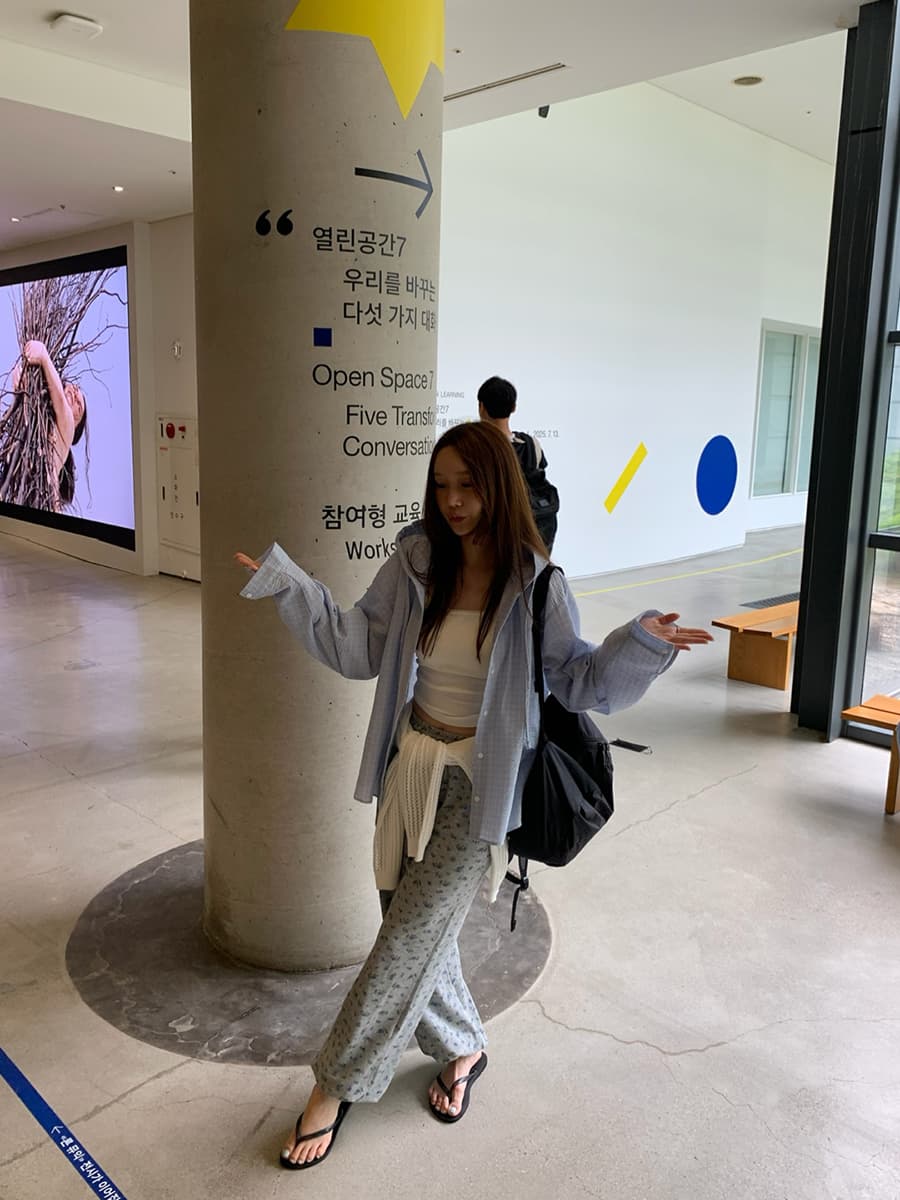 있음 밖으로 한국 스타일 레트로 체크무늬 배색 루즈핏 캐주얼 편안함 통기성 후드 자외선 차단 셔츠 상세 이미지 32