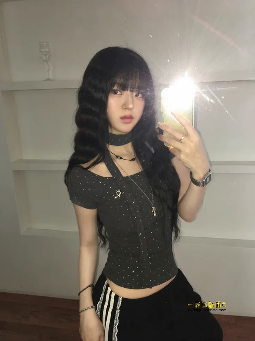 있음 밖으로 한국 스타일 다용도 슬림해 보이는 허리밴드 레이스 레이스 패치워크 캐주얼 바지 웨이 바지 긴 바지 상세 이미지 18