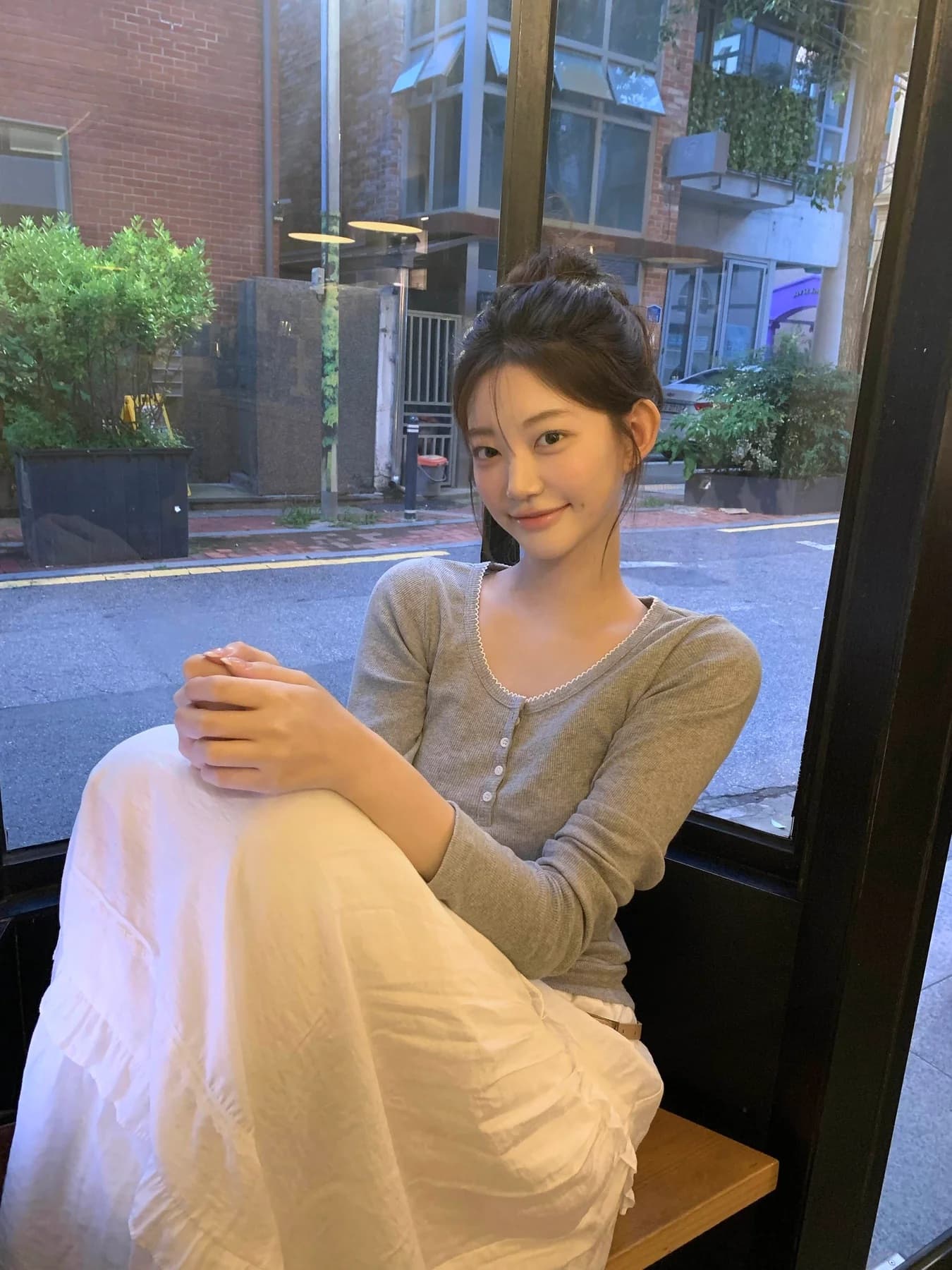 있음 밖으로 한국 스타일 다용도 반 개방 칼라 중국 북부 긴팔 티셔츠 여성 기초 디자인 센스 몸매 가꾸기 만나는 맨위 상세 이미지 41