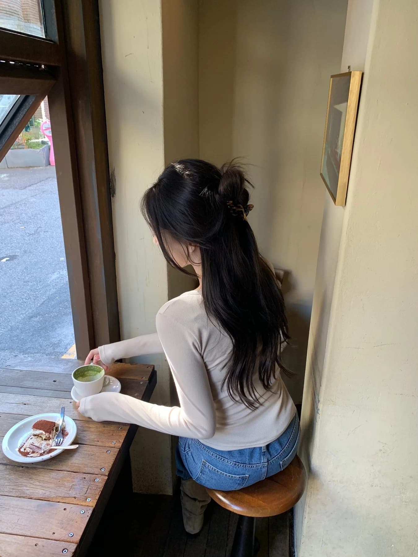 있음 밖으로 한국 스타일 다용도 반 개방 칼라 중국 북부 긴팔 티셔츠 여성 기초 디자인 센스 몸매 가꾸기 만나는 맨위 상세 이미지 78