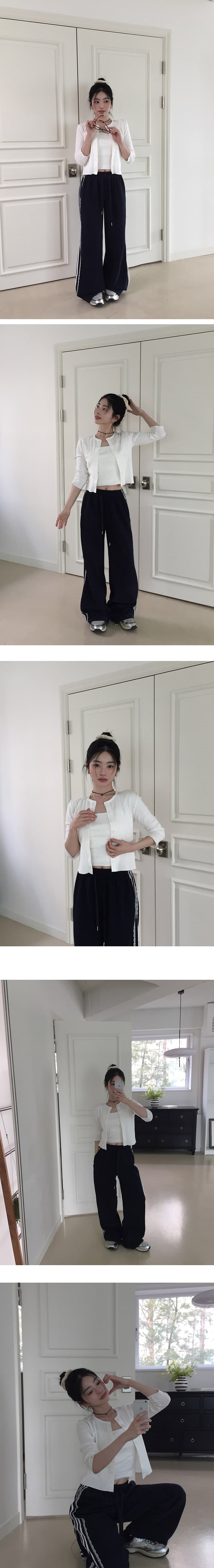있음 밖으로 한국 스타일 다용도 슬림해 보이는 허리밴드 레이스 레이스 패치워크 캐주얼 바지 웨이 바지 긴 바지 상세 이미지 6