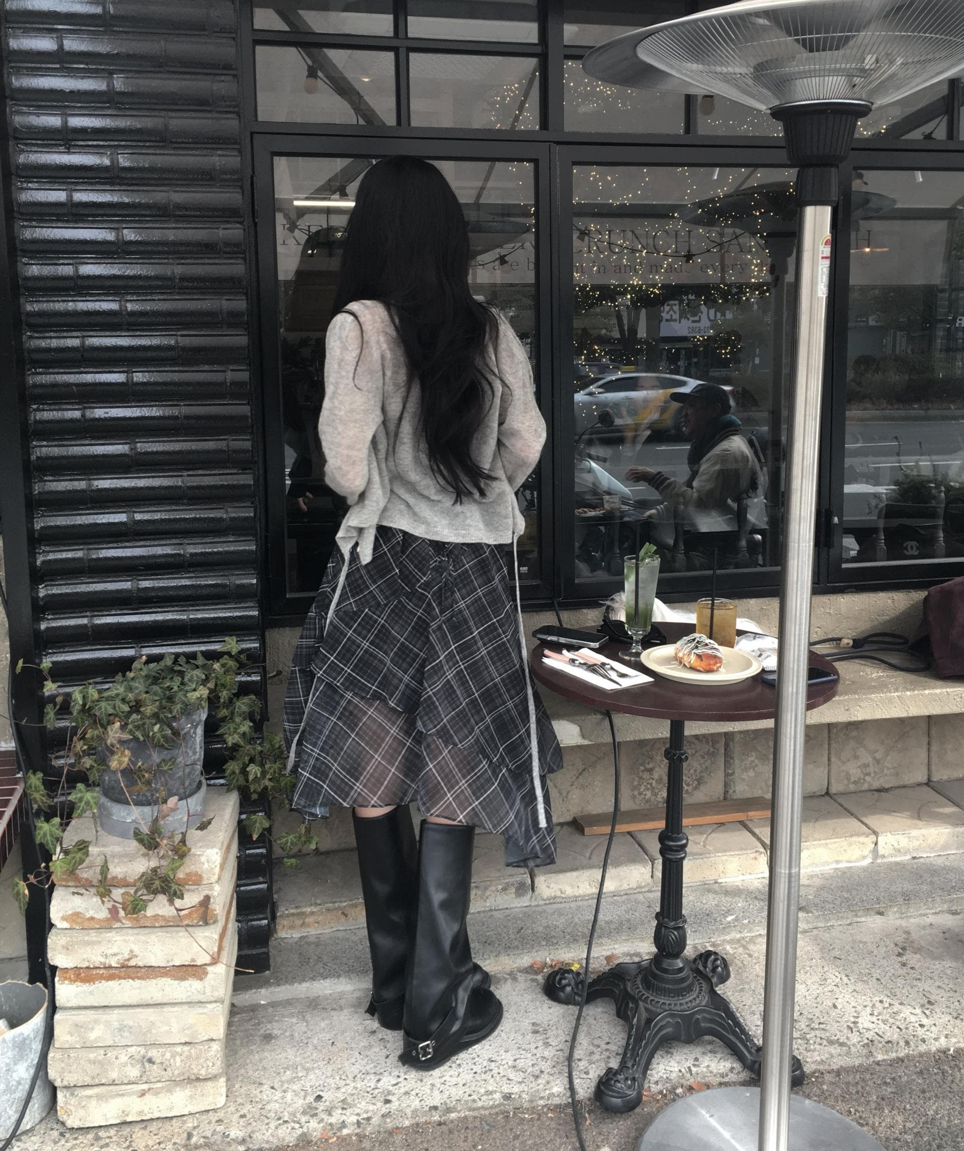 있음 선적 한국 스타일 다용도 체크무늬 불규칙 슬립 드레스 여성 상세 이미지 38