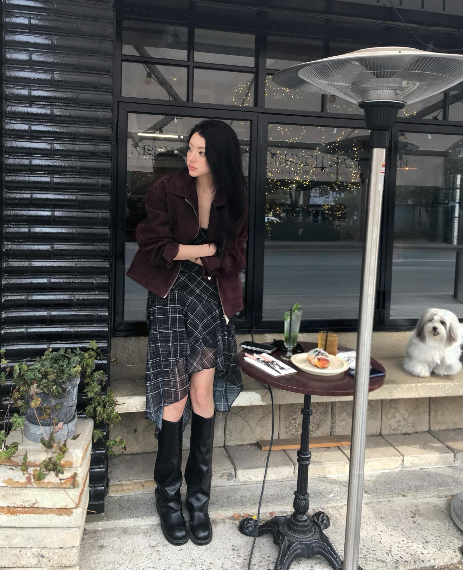 있음 선적 한국 스타일 다용도 체크무늬 불규칙 슬립 드레스 여성 상세 이미지 40