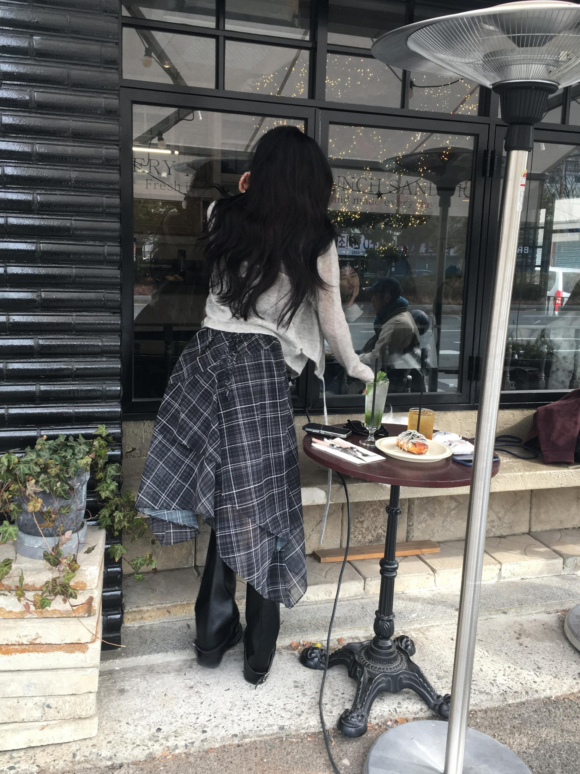 있음 선적 한국 스타일 다용도 체크무늬 불규칙 슬립 드레스 여성 상세 이미지 47
