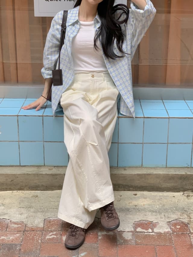 있음 선적 한 부서 작은 청신 배색 체크무늬 폴로 칼라 얇은 스타일 자외선 차단 셔츠 POLO 칼라 긴팔 셔츠 상세 이미지 156