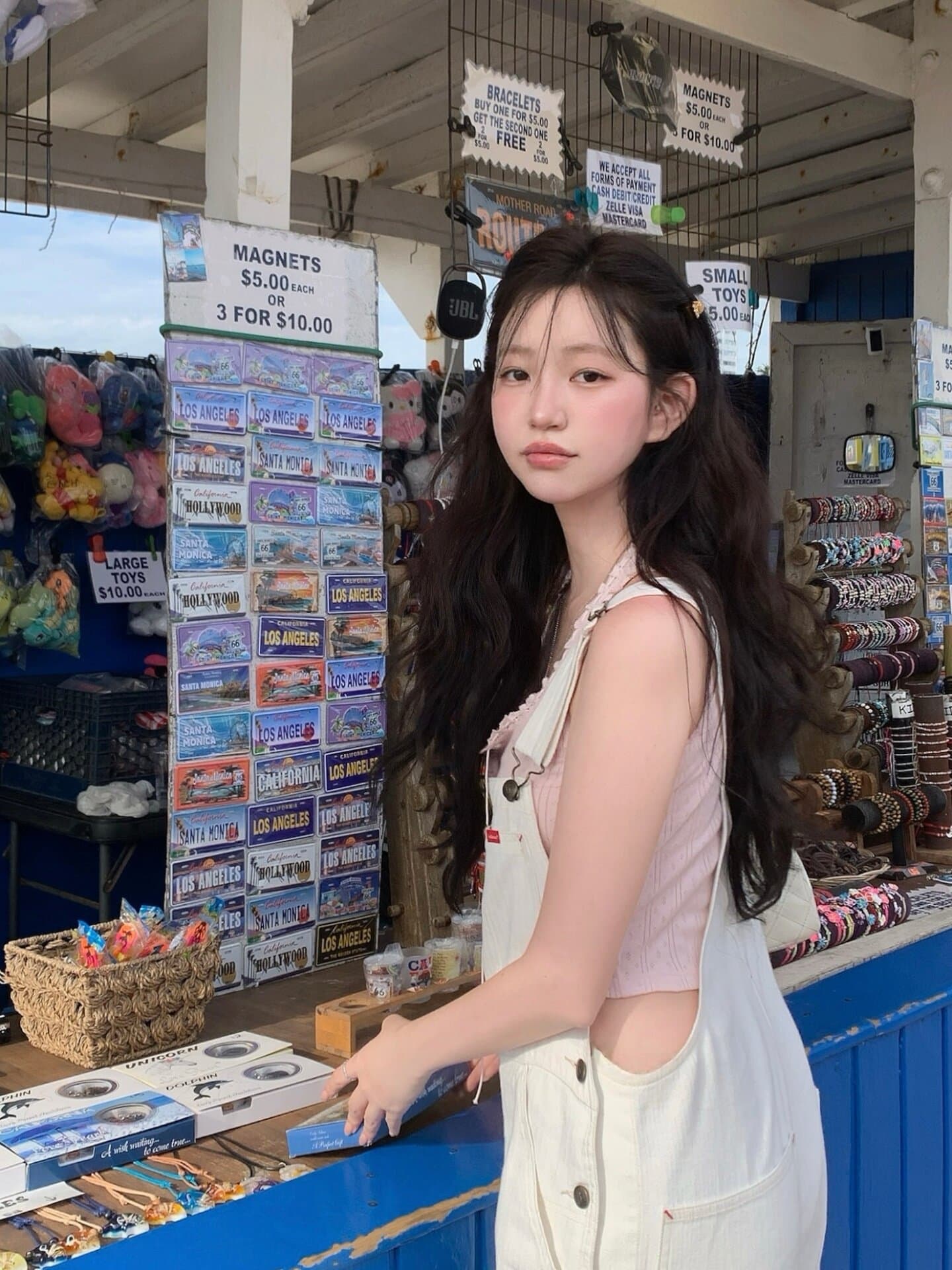 있음 밖으로 한 부서 학원 스타일 단색 연령 감소 멜빵 바지 루즈핏 캐주얼 스트레이트 올인원 바지 상세 이미지 13