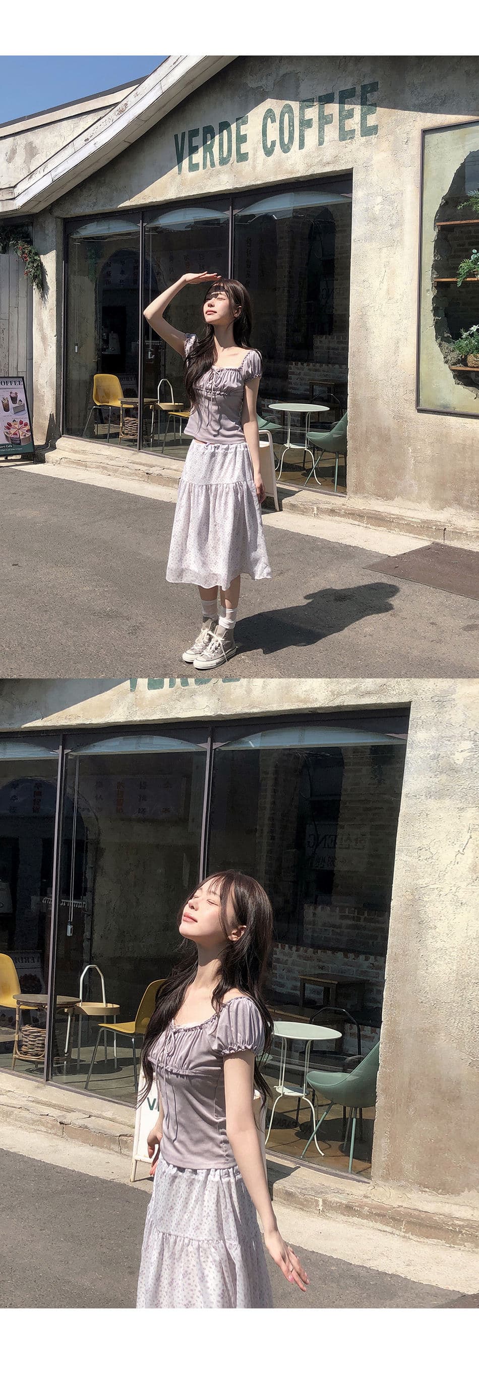 있음 선적 프랑스식 소녀 부드러운 바람 슬림해 보이는 품격 주름 레이스 레이스 몸매 가꾸기 티셔츠 상세 이미지 5