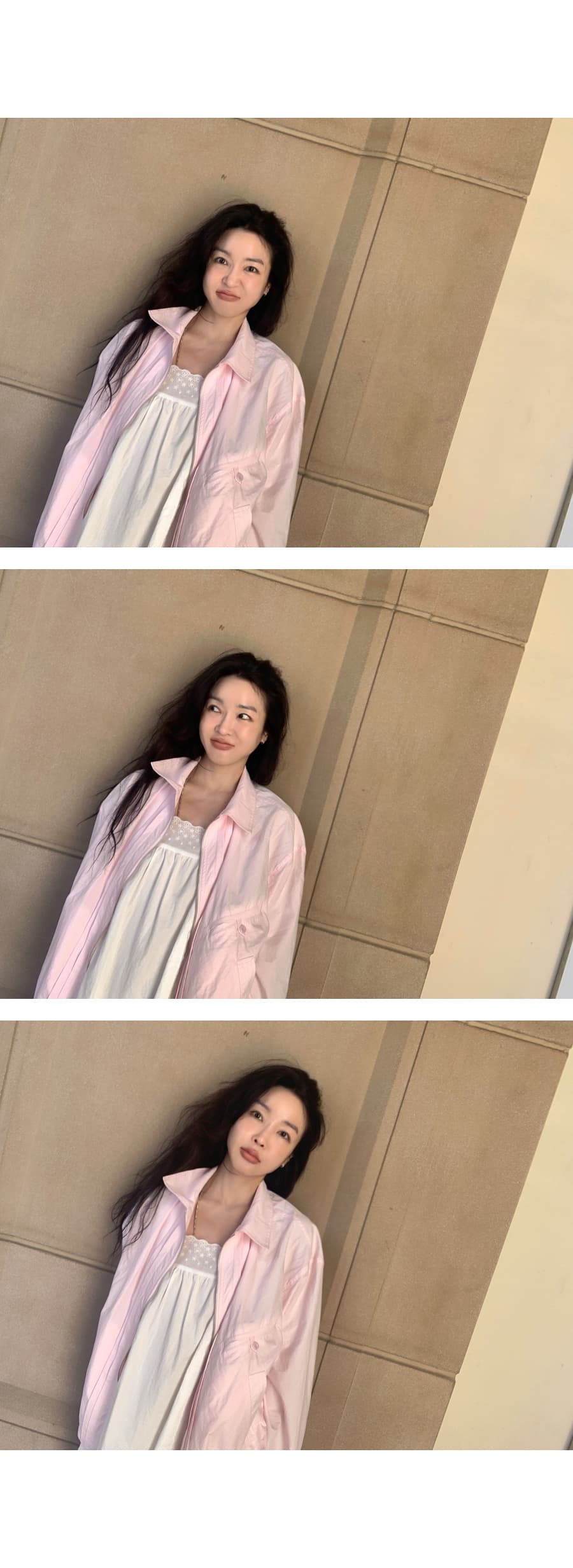 있음 선적 한국 스타일 여름 신제품 레이스 패치워크 인형 셔츠 쇼트 스타일 슬립 드레스 상세 이미지 46