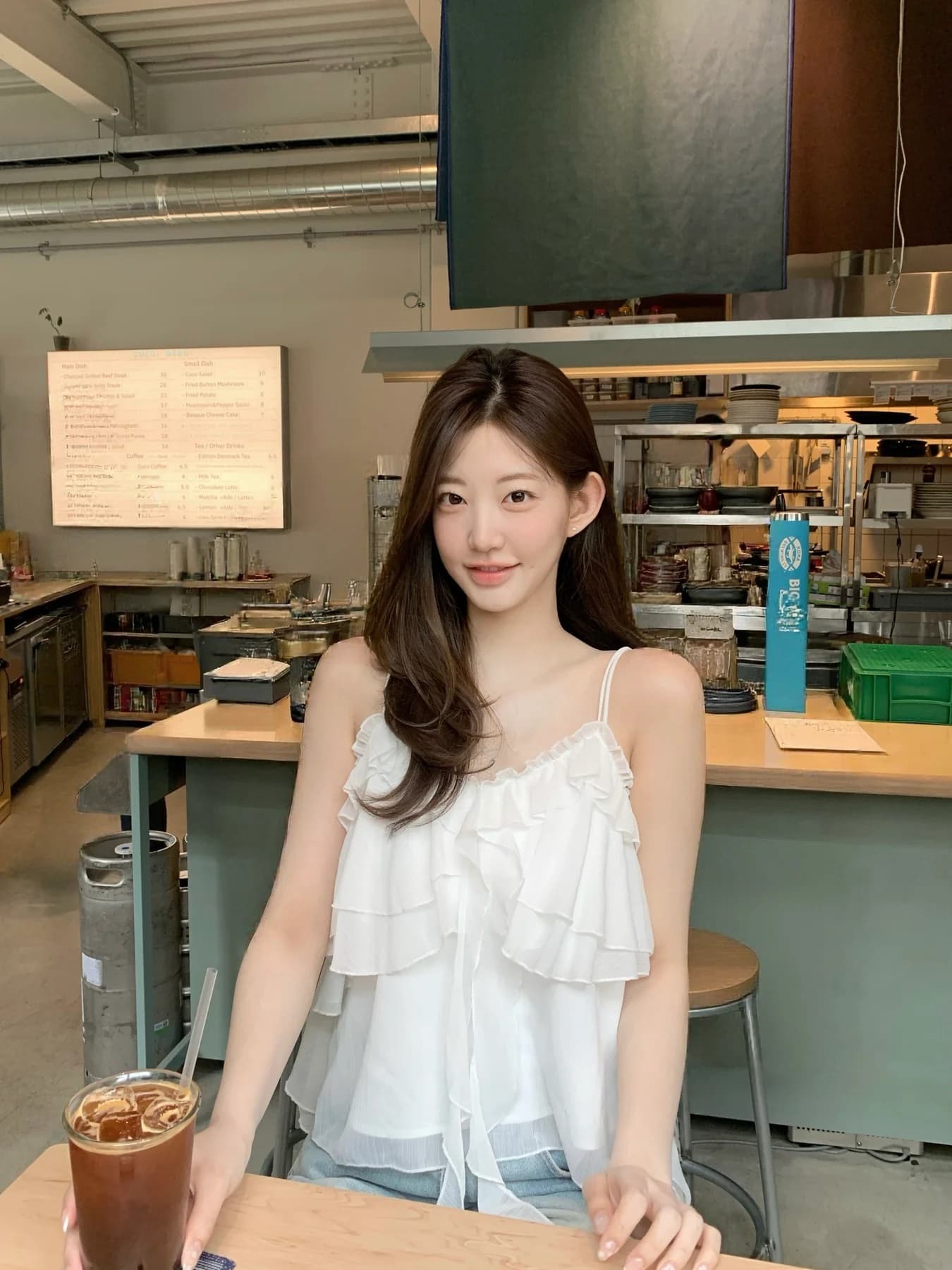 있음 밖으로 핫걸 순수한 욕망 연령 감소 바람 프릴 패치워크 불규칙 리본 캐미솔 맨위