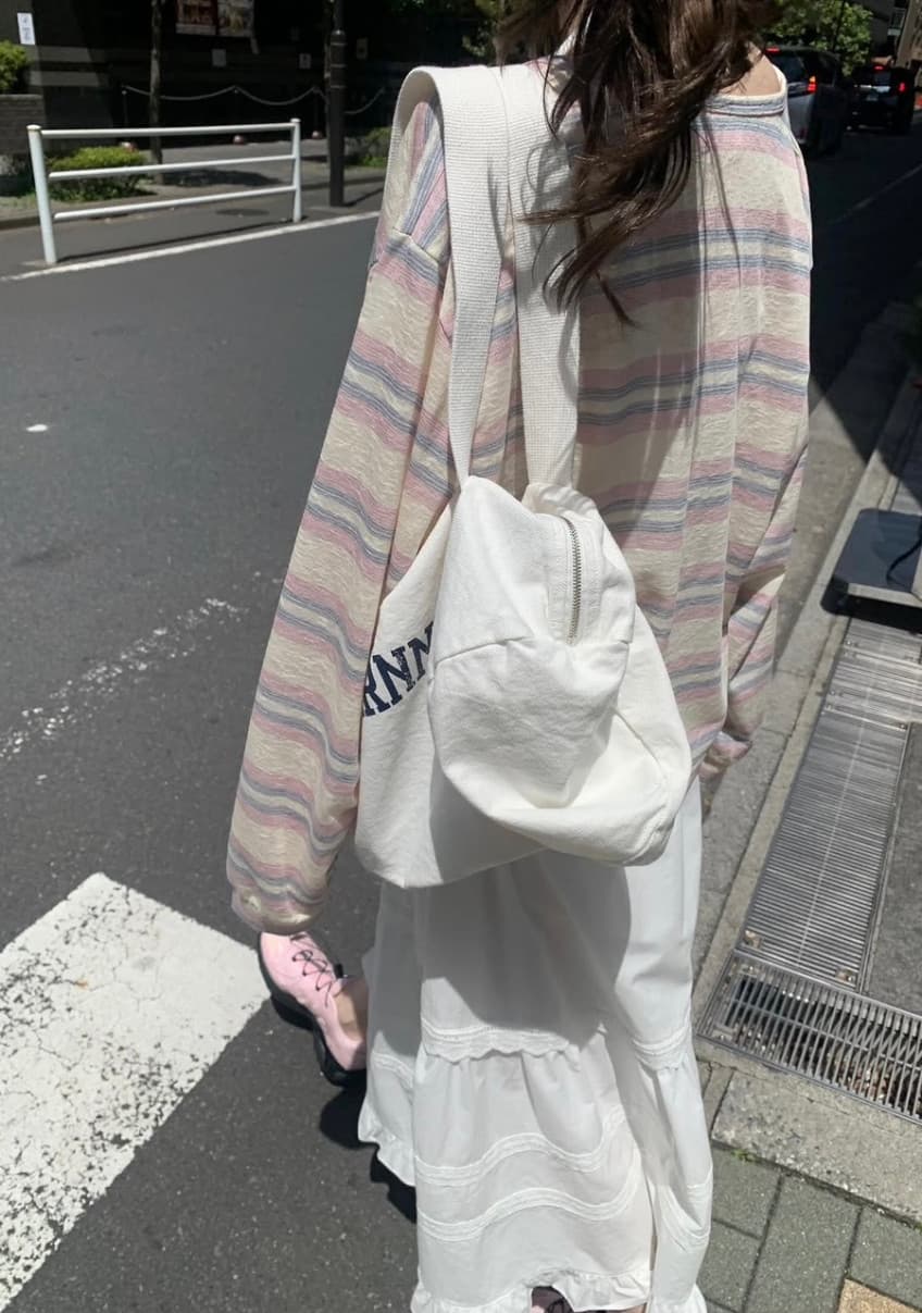 있음 밖으로 한 부서 다용도 연령 감소 스트라이프 캐주얼 루즈핏 느긋한 바람 얇은 스타일 자외선 차단 블라우스 티셔츠 여성 이미지 4