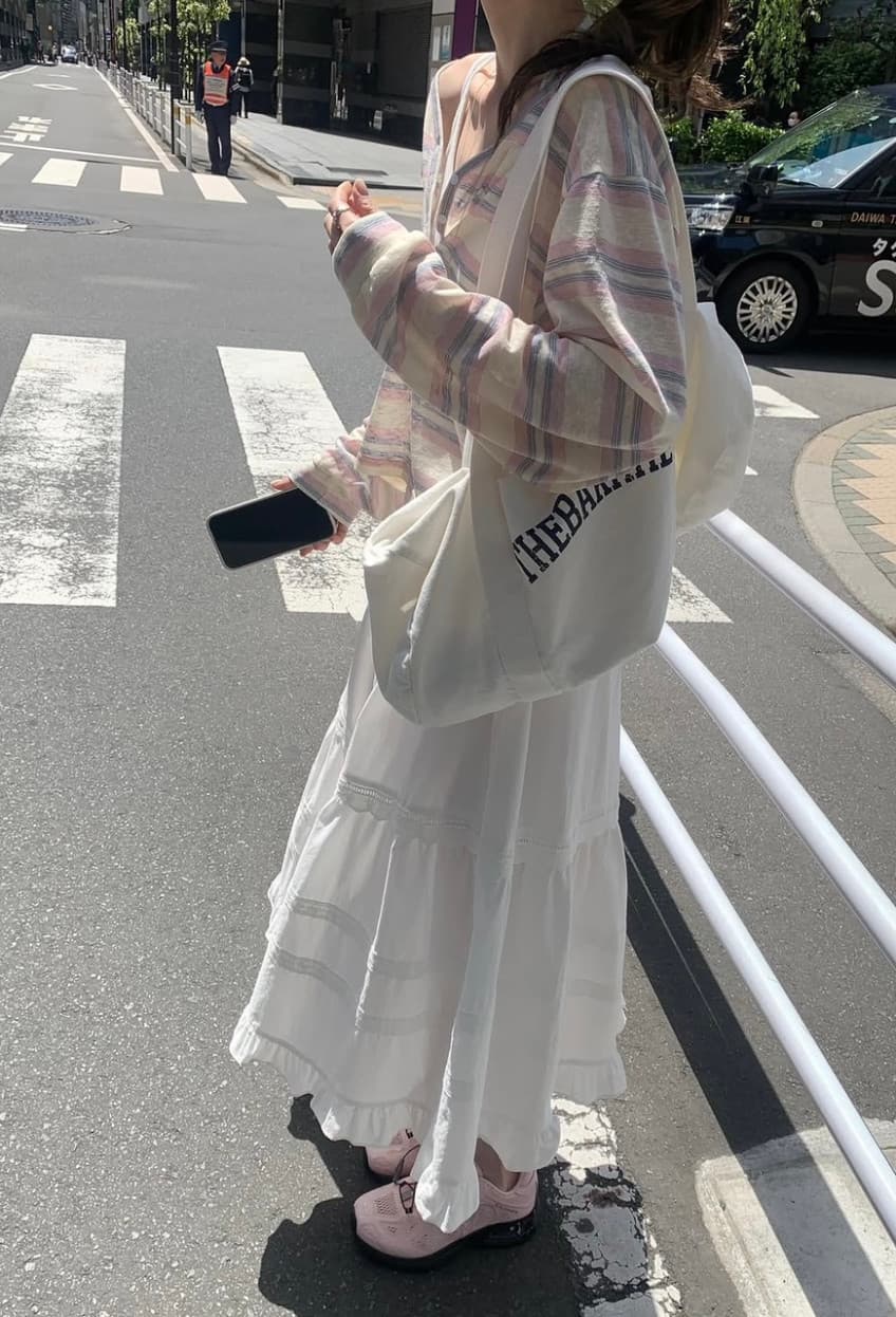 있음 밖으로 한 부서 다용도 연령 감소 스트라이프 캐주얼 루즈핏 느긋한 바람 얇은 스타일 자외선 차단 블라우스 티셔츠 여성 상세 이미지 14