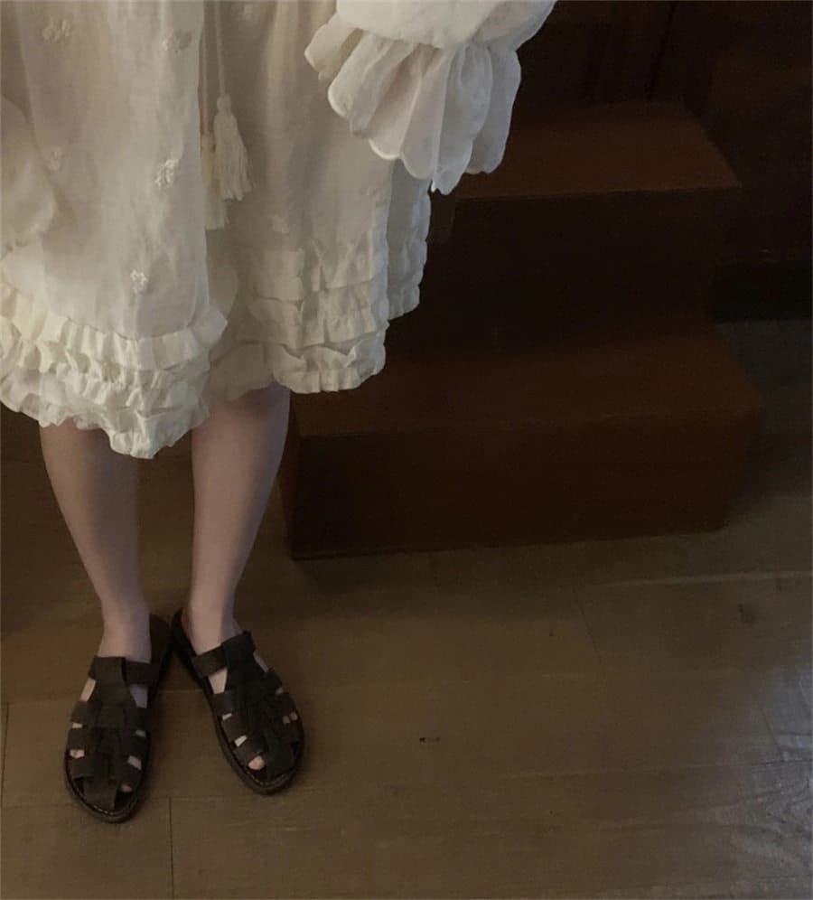 하나 달콤한 복숭아 톰 글 래 몽골 도로 자수 벌룬 소매 분위기 센스 착용 가져 가라. 드레스 여성 상세 이미지 40
