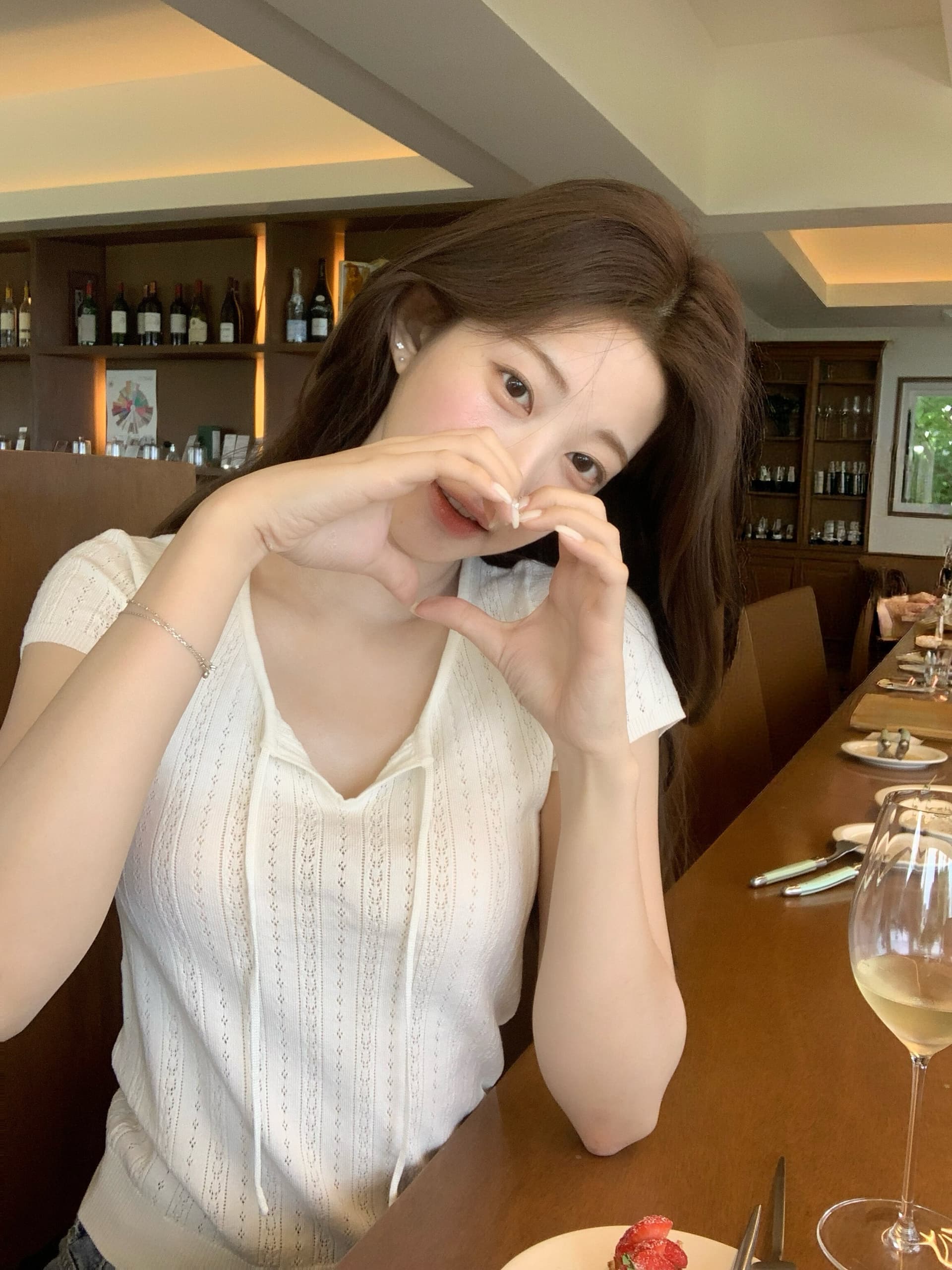 프랑스식 실 빈 반팔 니트 티셔츠 한국 스타일 디자인 센스 다용도 얇은 스타일 니트 스웨터 맨위 여성 상세 이미지 11