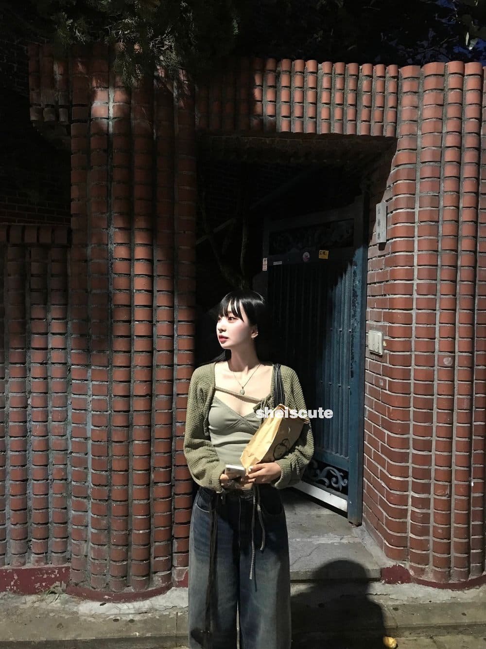 있음 밖으로 한국 스타일 다용도 후아 남편 그리드 니트 숄 블라우스 쇼트 스타일 자외선 차단 오픈 가디건 짧은 외투 스트랩 상세 이미지 4