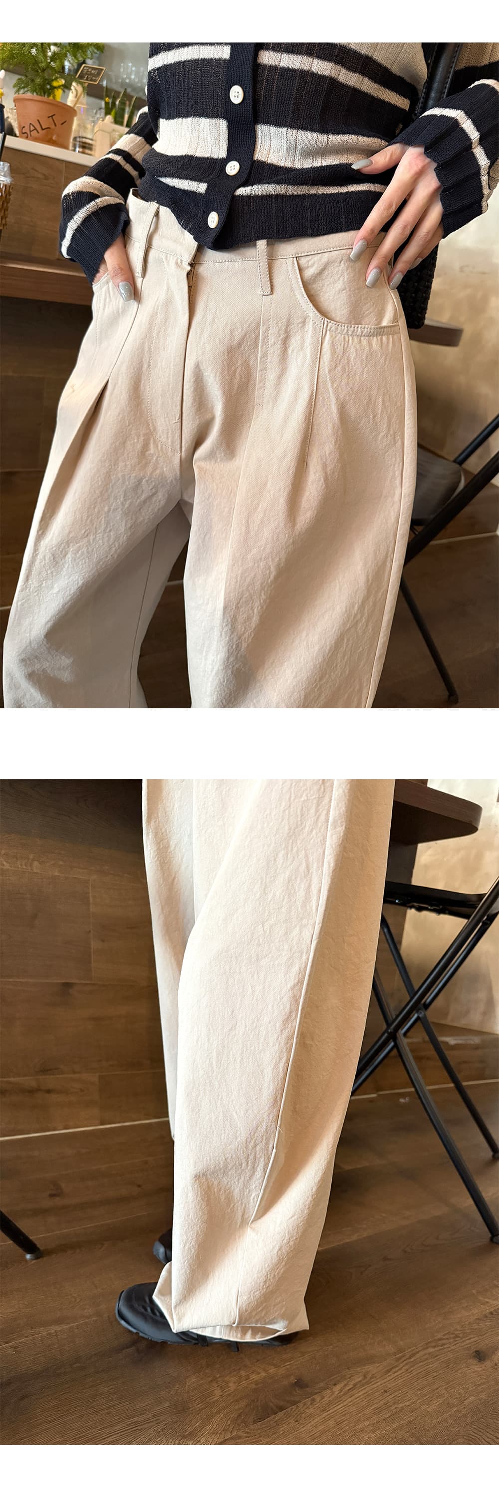 한 부서 다용도 연령 감소 스트라이프 폴로 칼라 니트 오픈 가디건 얇은 스타일 마이크로 ~을 통해 재킷 맨위 여성 상세 이미지 14