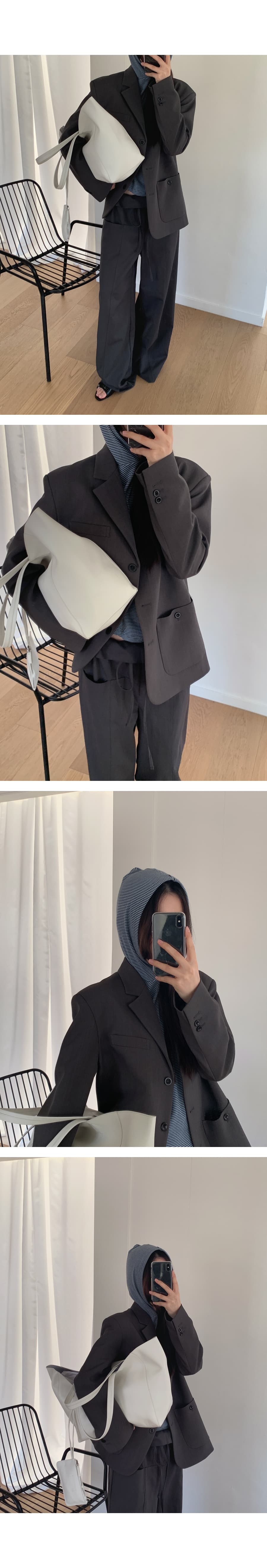 한 부서 패션 폴딩 뒤집다 측면 펌프 로프 허리 둘레 루즈핏 스트레이트 캐주얼 바지 긴 바지 여성 상세 이미지 30