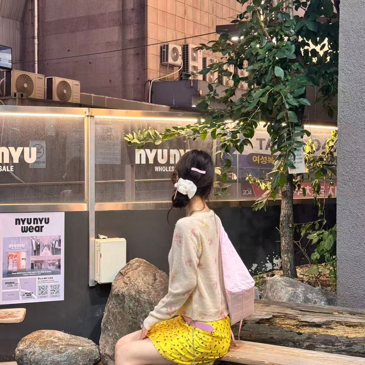 있음 밖으로 한국 낭만주의 꽃 헤일로 염색 꽃무늬 프린트 니트 오픈 가디건 연령 감소 스웨터 상세 이미지 10
