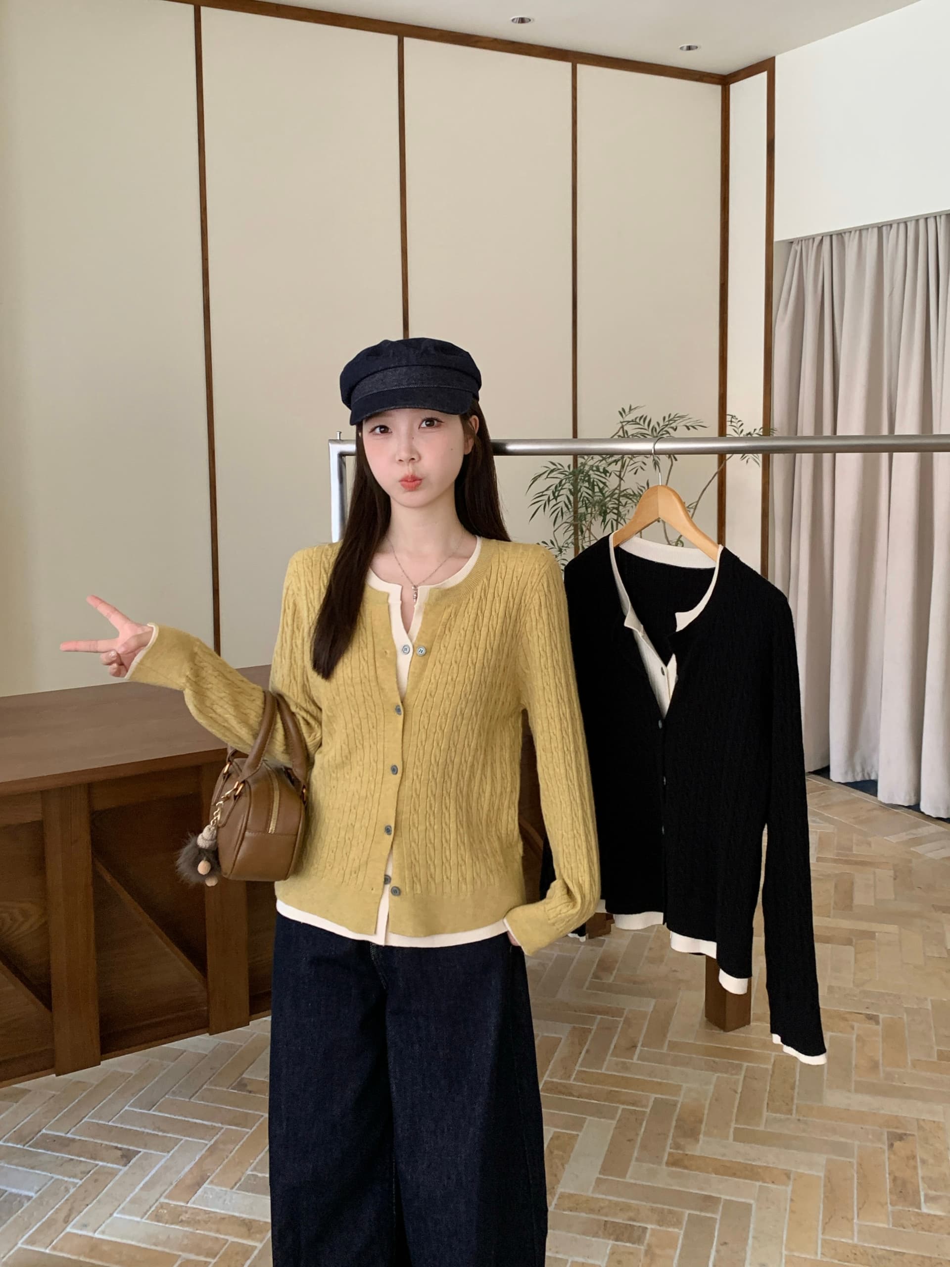 실사 2026 봄 드레스 새로운 지방 mm 빅 사이즈 여성 한 부서 페이크 레이어드 긴팔 니트 스웨터 디자인 센스 스웨터 맨위 상세 이미지 3