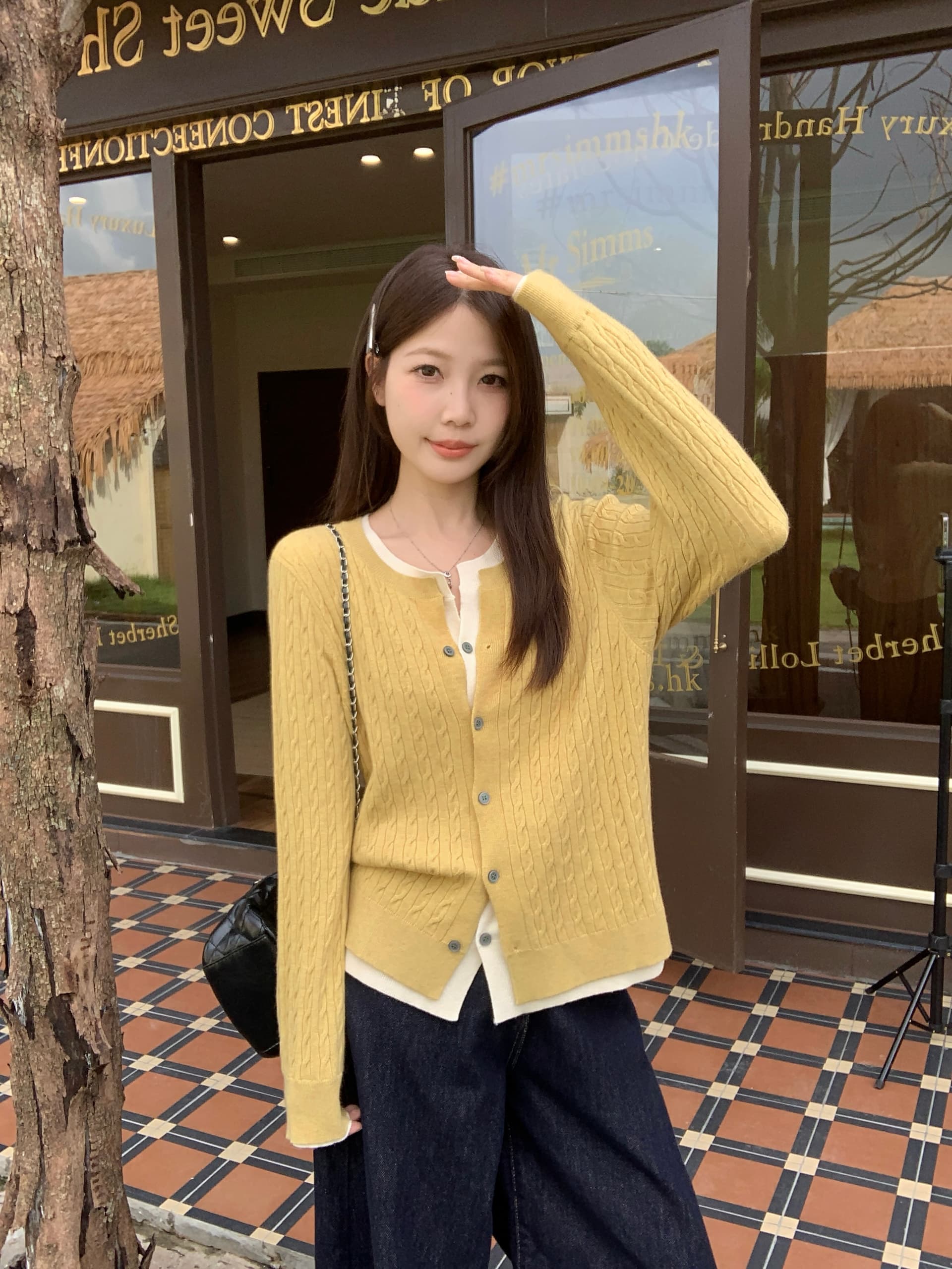실사 2026 봄 드레스 새로운 지방 mm 빅 사이즈 여성 한 부서 페이크 레이어드 긴팔 니트 스웨터 디자인 센스 스웨터 맨위 상세 이미지 14
