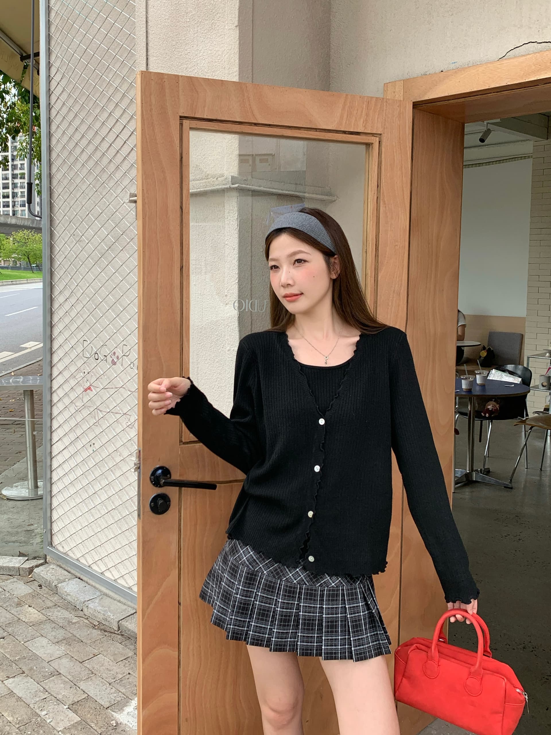 실사 2026 봄 드레스 새로운 지방 mm 빅 사이즈 프릴 페이크 레이어드 긴팔 니트 오픈 가디건 한 부서 달콤함 스웨터 상세 이미지 17