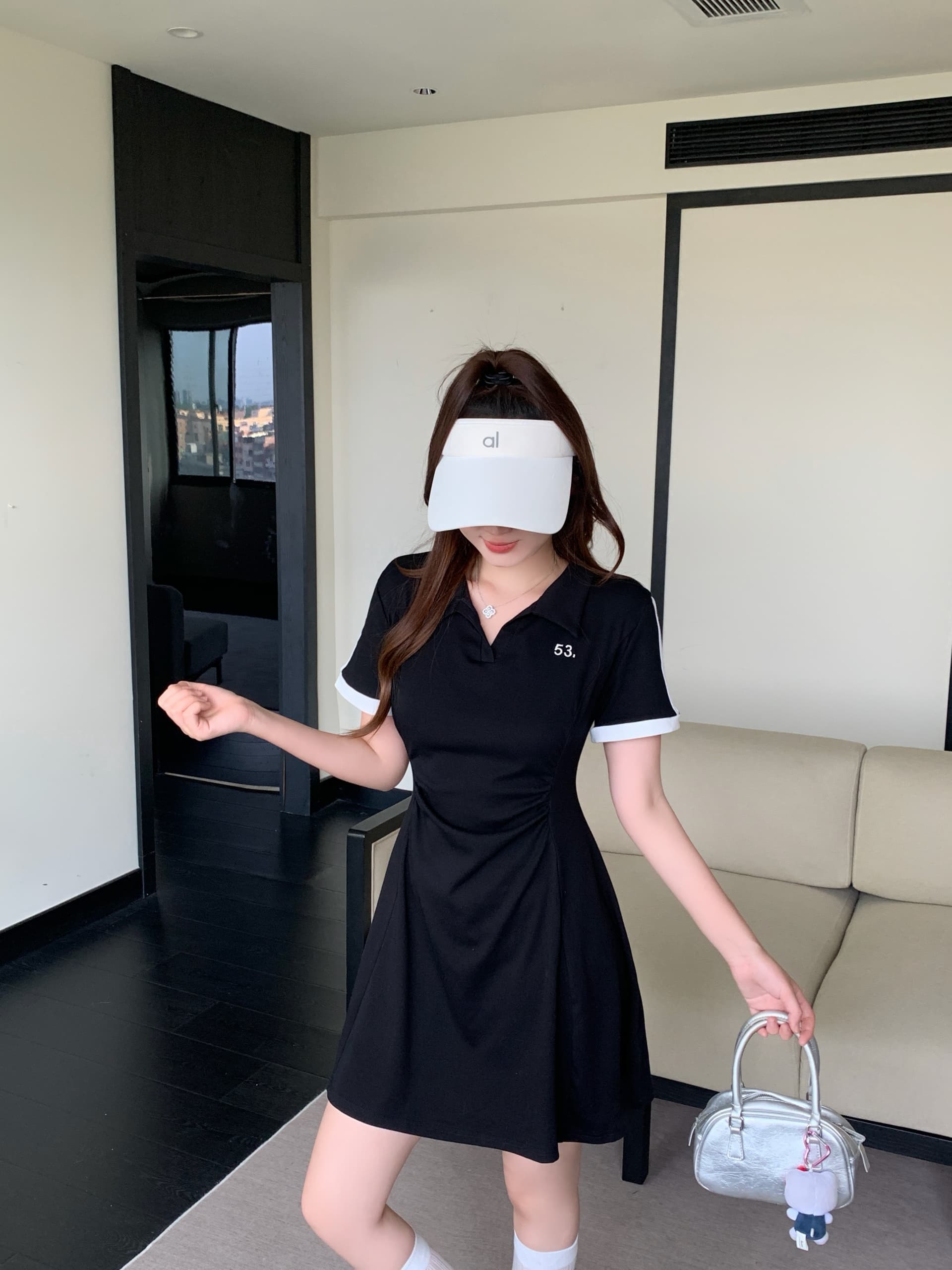 실사 2026 여름 새로운 지방 mm 빅 사이즈 주름 허리 수축 슬림해 보이는 드레스 순수한 욕망 작은 키 한 마디 치마 상세 이미지 34