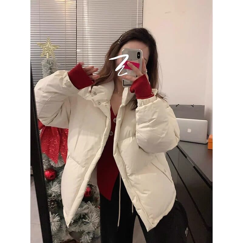레트로 빨간색 V넥 불규칙 십자가 스웨터 니트 스웨터 여성 가을 겨울 프랑스식 기본 셔츠 Chic 인사이드 잡아라. 의류 상세 이미지 5
