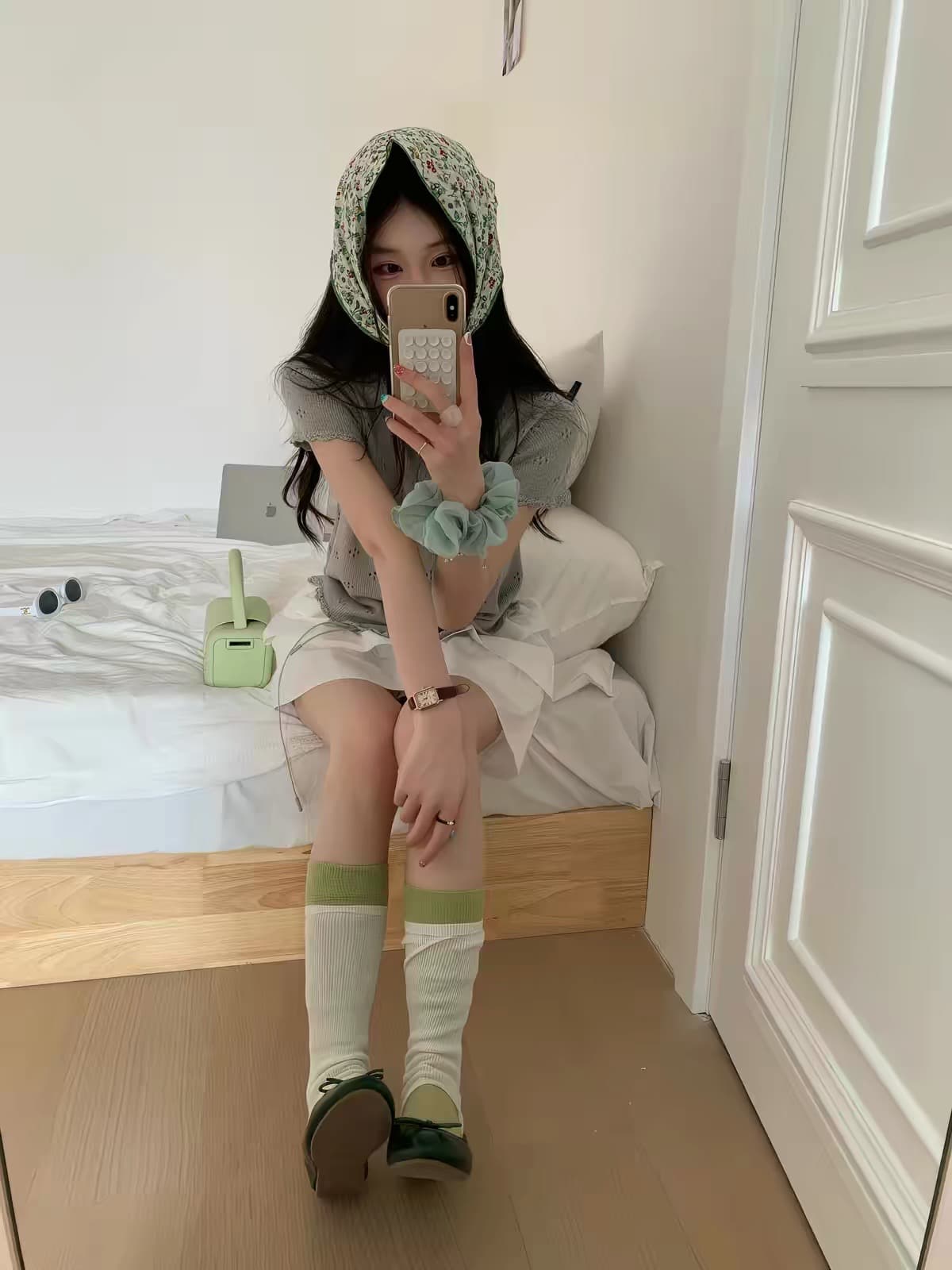 프랑스식 화이트 홀로우 아웃 자수 반팔 니트 오픈 가디건 여성 여름 몸매 가꾸기 품격 맨위 상세 이미지 2