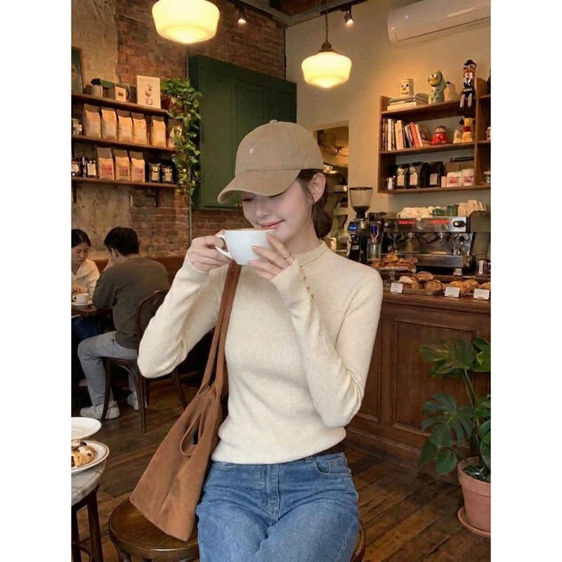 이른 가을 2026 새로운 몸매 가꾸기 기본 셔츠 여성 인사이드 가져 가라. 반하이넥 스웨터 고급 센스 몸매 가꾸기 긴팔 니트 맨위 이미지 3