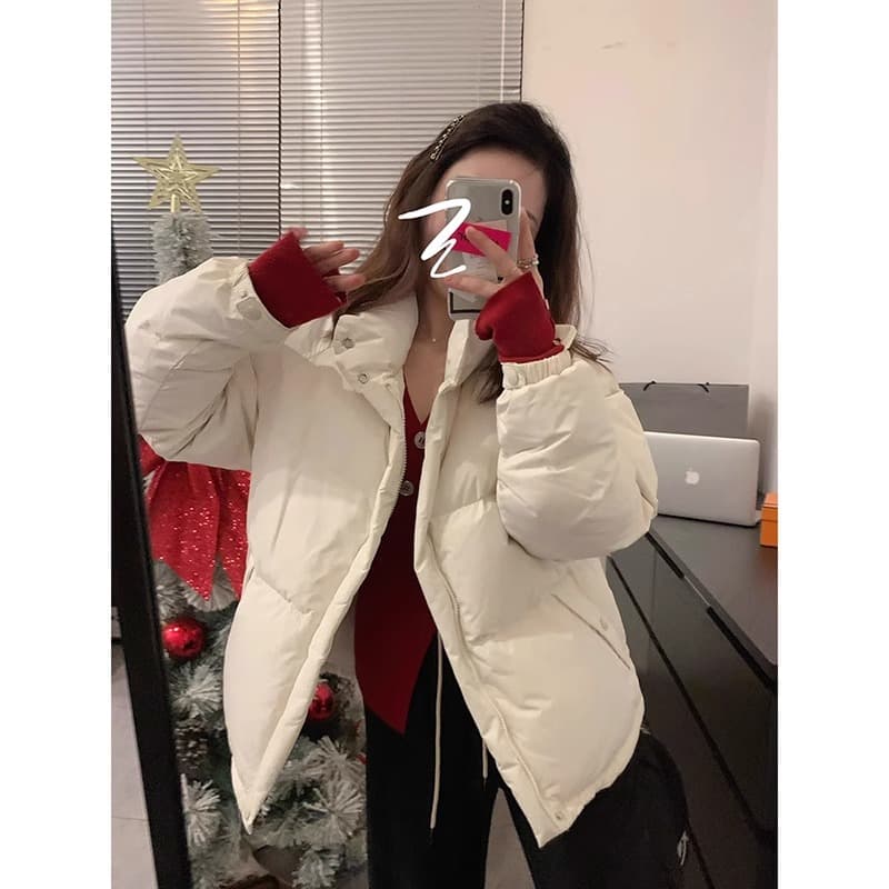 레트로 빨간색 V넥 불규칙 십자가 스웨터 니트 스웨터 여성 가을 겨울 프랑스식 기본 셔츠 Chic 인사이드 잡아라. 의류 상세 이미지 3