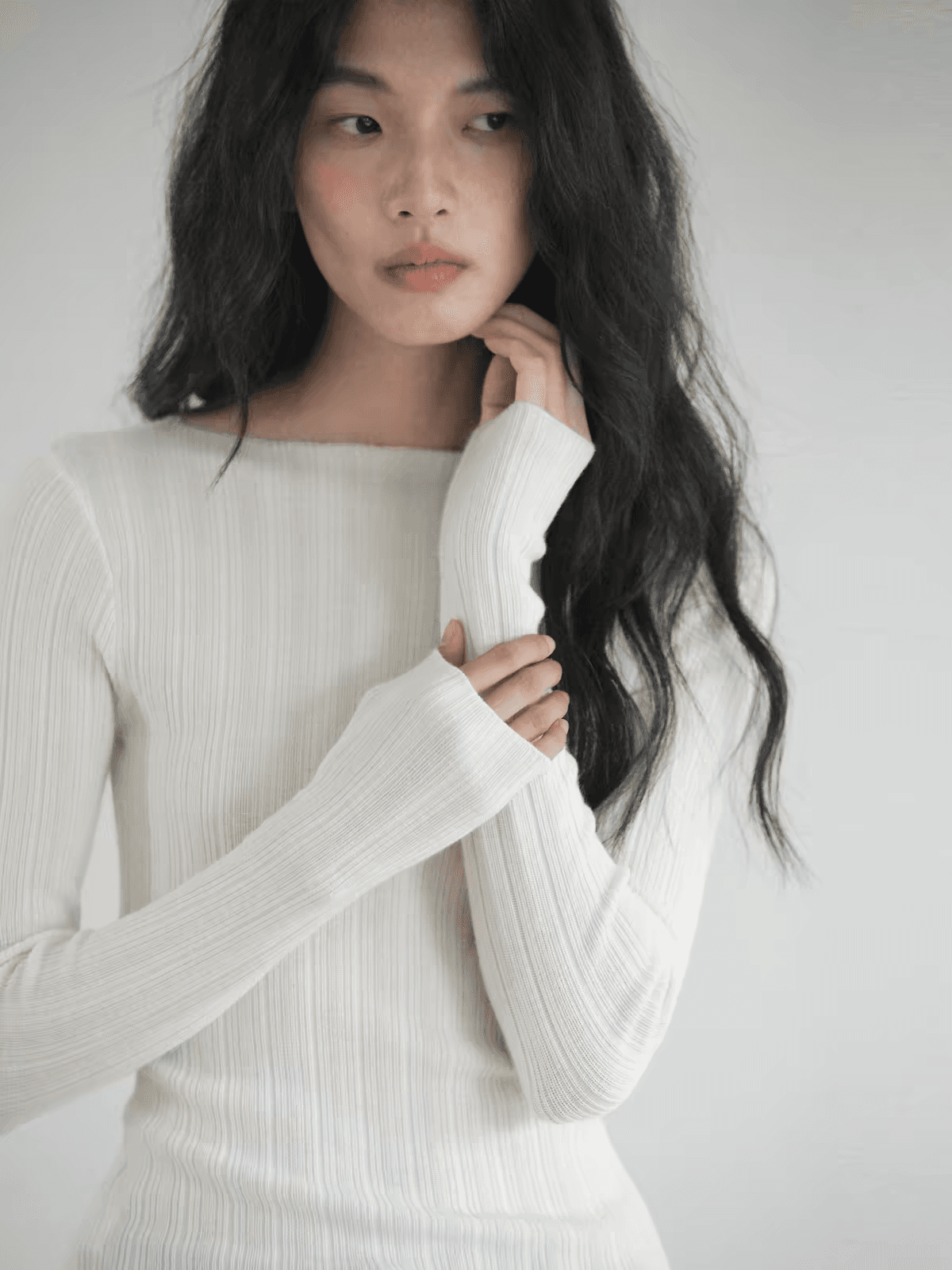오래된 돈 바람 포도 보라색 니트 티셔츠 기본 셔츠 여성 가을 겨울철 몸매 가꾸기 긴팔 보트넥 스웨터 보라색 맨위 상세 이미지 13