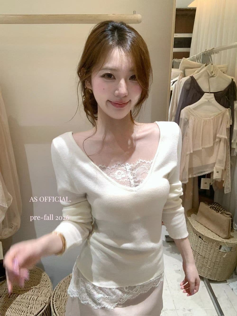한 번 작은 짭짤한 한 부서 배색 니트 오픈 가디건 여성 가을 루즈핏 슬림해 보이는 라운드 넥 긴팔 짧은 에디션 달콤함 품격 재킷 상세 이미지 1
