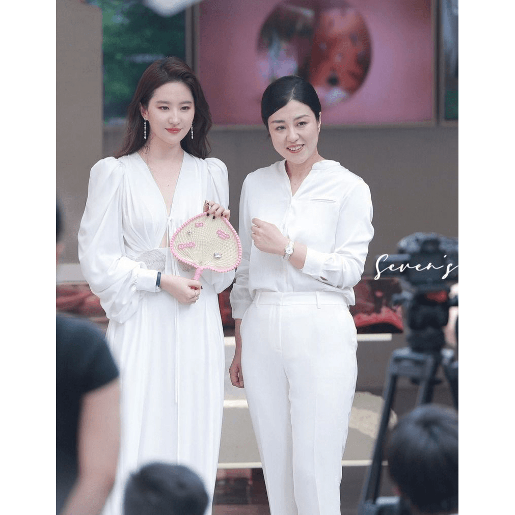 스타 리우 또한 필리핀 같은 단락 플리츠 프릴 나비 매듭 프린트 드레스 해변가 휴가 달리 롱 스커트 여성 이미지 5