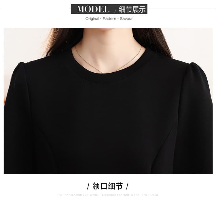실사 작은 키 그는 벤 바람 검정색 여성 드레스 여름 새로운 고급 센스 프랑스식 품격 슬림해 보이는 한 마디 치마 상세 이미지 29