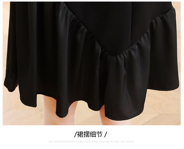 실사 작은 키 그는 벤 바람 검정색 여성 드레스 여름 새로운 고급 센스 프랑스식 품격 슬림해 보이는 한 마디 치마 상세 이미지 31