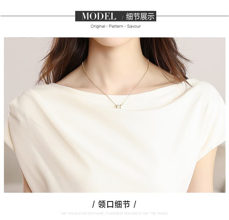 실사 우아한 예술 건강 높음 제품 에디션 오프숄더 여성 드레스 여름 품격 지성 미니멀리즘 롱 스커트 상세 이미지 32