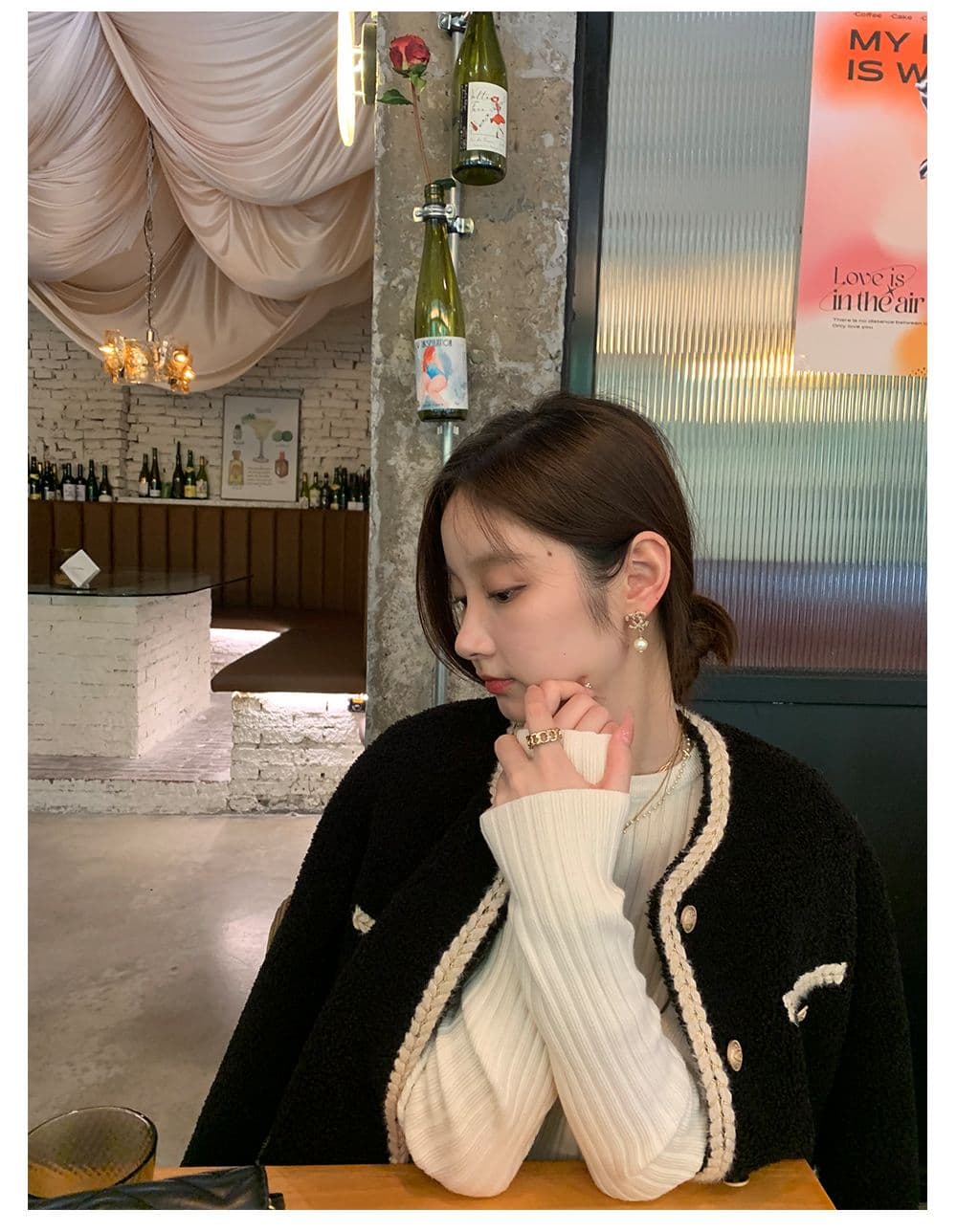 빨간색 작은 샤넬 스타일 어린 양 플리스 여성 코트 디자인 센스 작은 대중 맨위 가을 겨울 새로운 털이 있고 두꺼운 학생 여성 상세 이미지 19