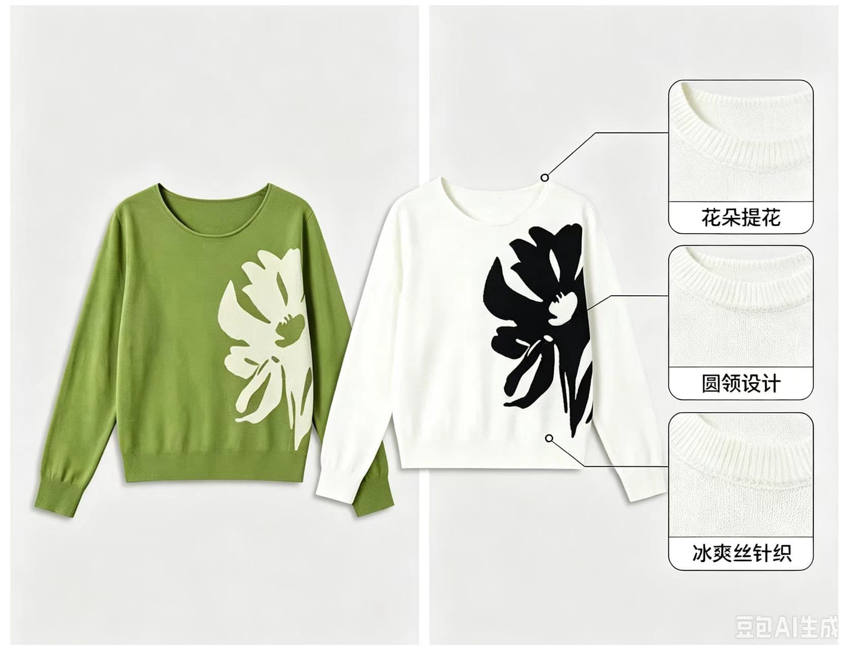 daphne 프랑스식 레이스 거품 소매 니트 스웨터 여성 여름 새로운 루즈핏 슬림해 보이는 반팔 맨위 이미지 3