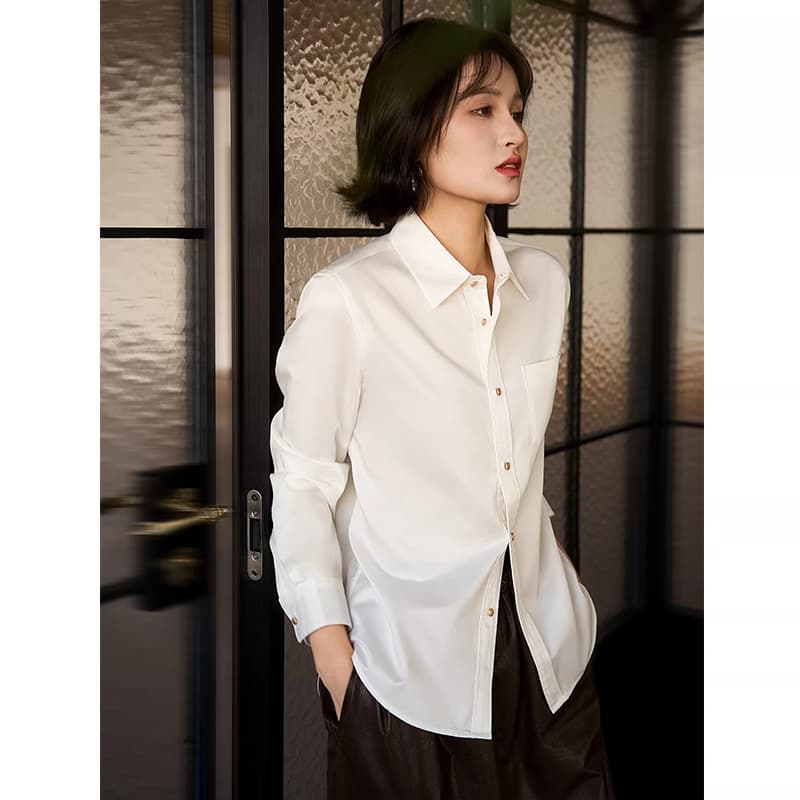 2026 봄 캡슐 시리즈 샤 징 콩 셔츠 다용도 출퇴근 클래식 품격 흰 셔츠 맨위 이미지 4