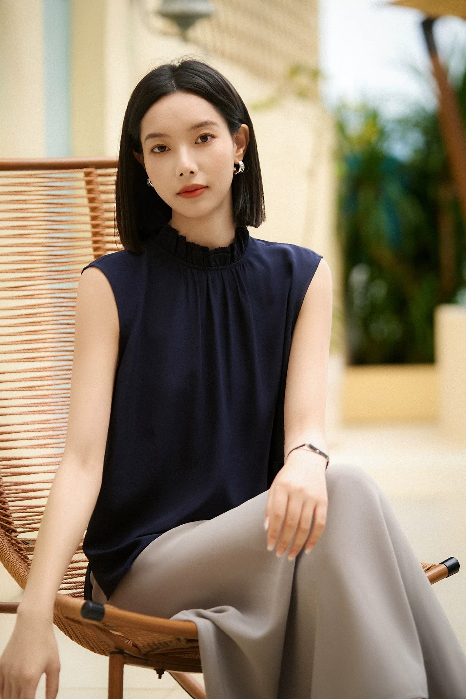 일반 실크 칭허 통기성 빛 산소 레이스 칼라 셔츠 26 새로운 상세 이미지 9