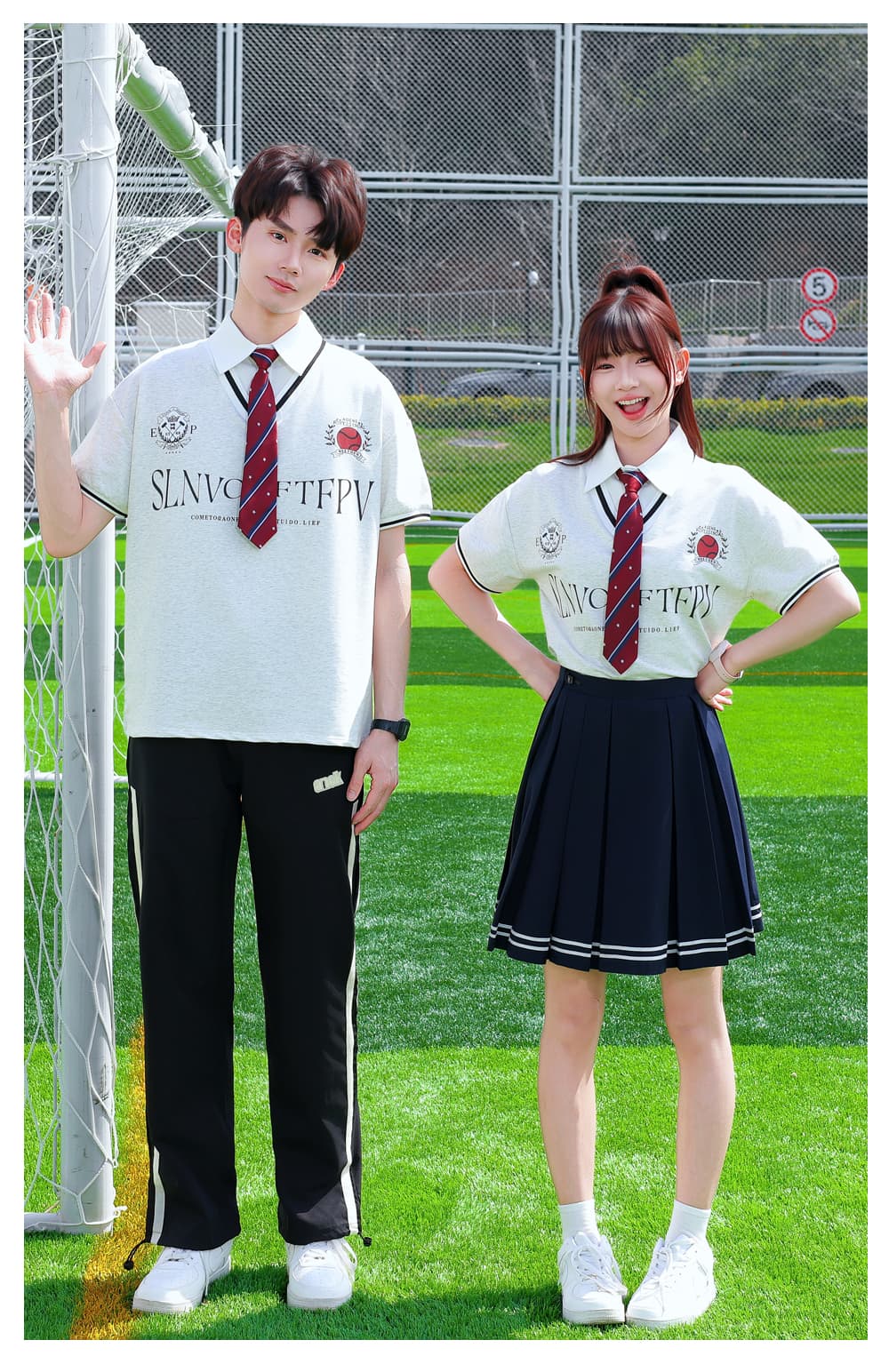 336# 질량 재고 있음 실사 커플 캠퍼스 운동회 여름 학생 남녀 세트 클래스 서비스 교복 상세 이미지 14
