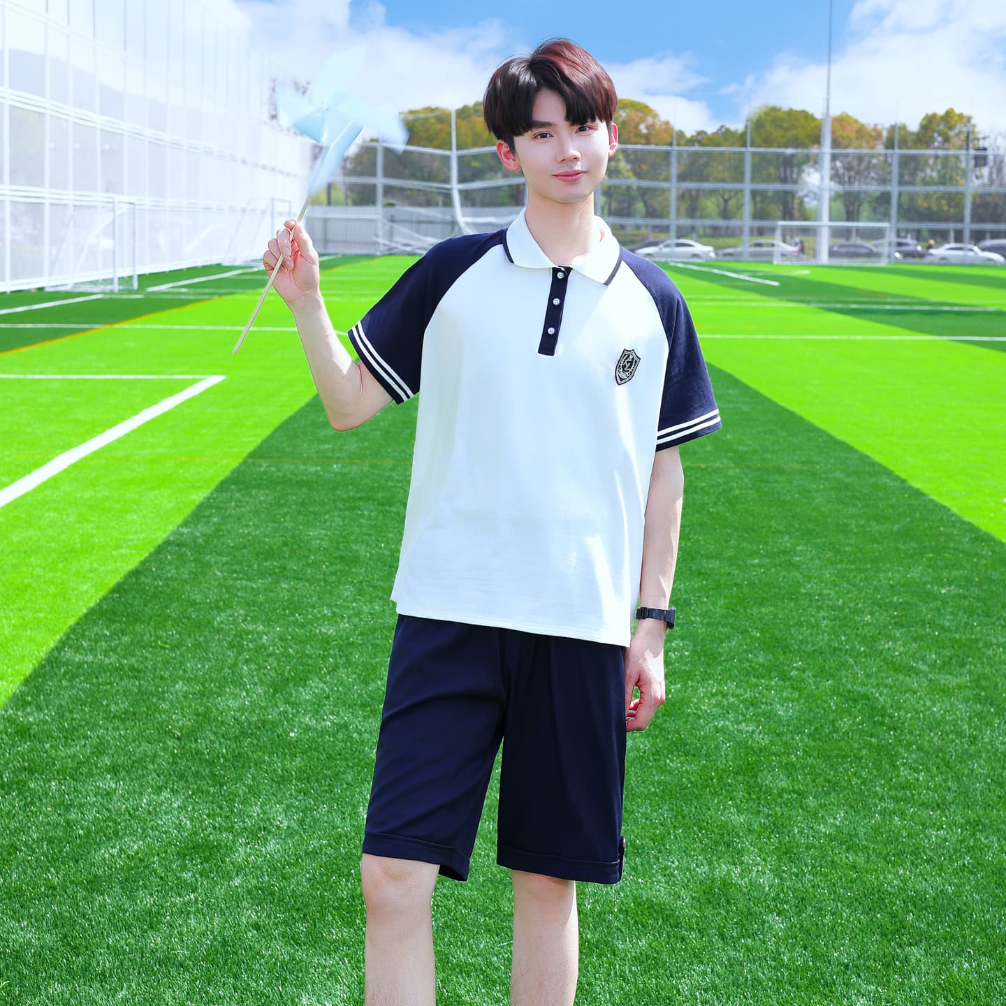 358# 실사 커플 가을 겨울 재킷 재킷 남녀 학생 패치워크 세트 3종 세트 상세 이미지 8
