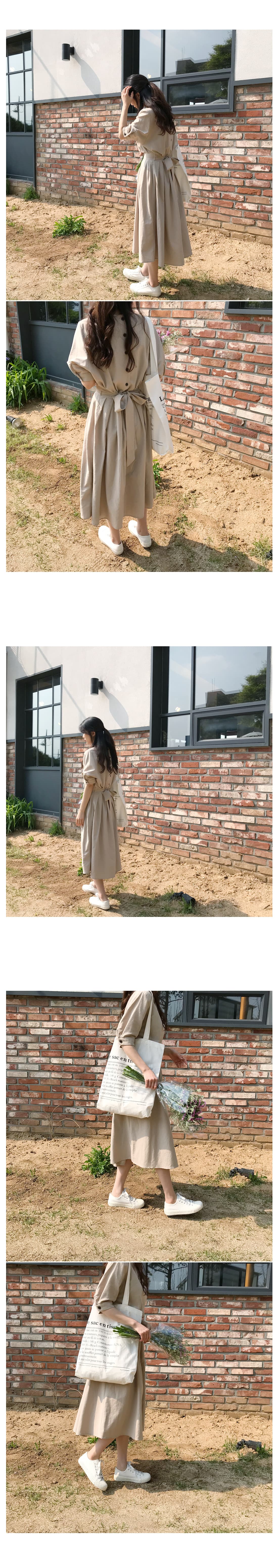 부드러운 작은 자매 품격 뒤로 버튼 허리 수축 레이스업 드레스 상세 이미지 10